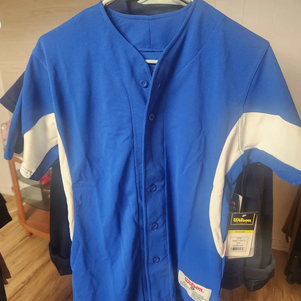 Wilson Youth Blue and White Sports Jersey